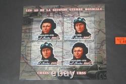 Worldwide Wwii Collection Of 120 Stamps & 55 Souvenir Sheets All Mint In Album