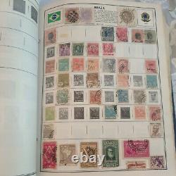 Worldwide immense stamp collection in Old Harris album. 1800s forward. IMMENSE