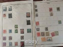 Worldwide stamp collection in minkus and Harris album pages from 1850s forward