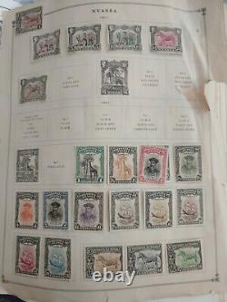 Worldwide stamp collection in old Harris citation album. 1860 forward. Super++