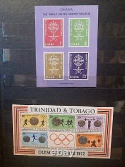 Worldwide stamps collections lots in album pairs & blocks