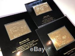 Zambia 100 Jahre Automobil 25x Gold-Briefmarken Jubiläums-Edition Album 1987