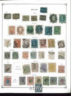 1844-1936 Brésil Mint Et D'occasion Timbre-poste Collection Album Pages Valeur 1 060 $