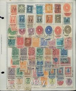 1856-1961 Mexique Timbres-poste Neufs Et D'occasion Album Pages Valeur De La Collection 2 400 $ +