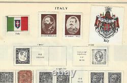 1863-1920 Italie Timbre Lot Sur La Page De L'album