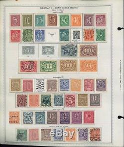 1872-1962 Allemagne Collection De Timbres Neufs Et D'occasion Sur Les Pages D'album Valeur 550 $