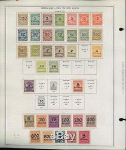 1872-1962 Allemagne Collection De Timbres Neufs Et D'occasion Sur Les Pages D'album Valeur 550 $