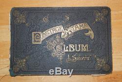 1872 Scott Stamp Album 5ème Édition 267 Timbres Collection Rare Universelle 179 Pages