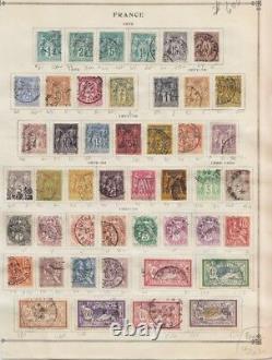 1876 -1929 Frankreich France A Utilisé La Collection Sur L’annulation D’albums De Vieille Page