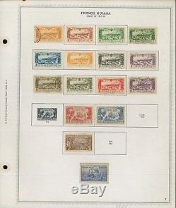 1887-1947 Collection De Timbres Neufs Et D'occasion De La Guyane, Pages D'album D'une Valeur De 1 285 $
