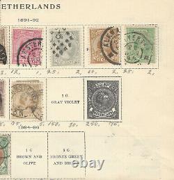 1890 Pays-bas Collection De Statut High Value Album Page, Peuvent Être Amazing Gift