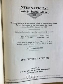 1901-1920 Scott Stamp Collection + Album. Vieux Timbres Articulés Et Lâches Inclus