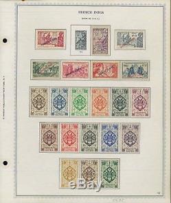 1914-1954 Collection De Philatélie Et De Philatélie D'inde Française Sur Les Pages De L'album Valeur: 2 300 $
