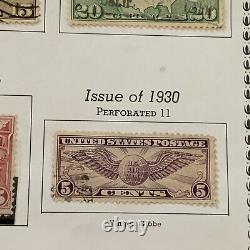 1918-1930 Monnaie Utilisé U. S. Timbre De Courrier Aérien Curtiss Jenny, #614-616 Page D'album De Lot