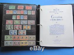 1937 Britanniques Kgvi Coronation Mint Collection Complète Tous 202 Timbres Bel Album