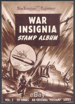 1942 War Insignia Stamp Album, Vol 2, Avec 50 Timbres