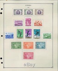 1959-1980 Guinée Monnaie Et Timbre-poste Collection Sur L'album D'occasion Pages Valeur
