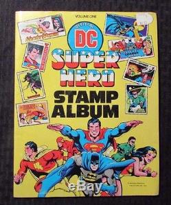 1976 DC Super Hero Timbre Album V. 1 Fn + 6.5 Avec Tous Les Timbres Apposés