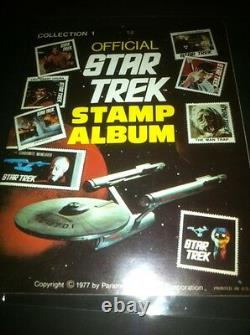 1977 Star Trek Timbre Album & 4 De 6 Packs De Timbres-rare Timbres Célébrités Nyc