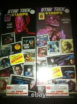 1977 Star Trek Timbre Album & 4 De 6 Packs De Timbres-rare Timbres Célébrités Nyc