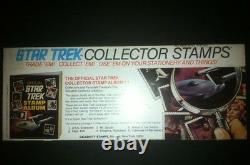 1977 Star Trek Timbre Album & 4 De 6 Packs De Timbres-rare Timbres Célébrités Nyc