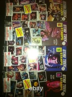 1977 Star Trek Timbre Album & 4 De 6 Packs De Timbres-rare Timbres Célébrités Nyc