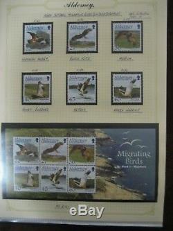 1983 -2009 Alderney Guernsey Collection Dans 2 Albums Decimal Fv £ 393