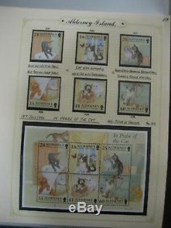 1983 -2009 Alderney Guernsey Collection Dans 2 Albums Decimal Fv £ 393