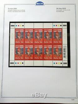 1991-2015 Collection Malte Album -sheetlets Miniatures Sheets Valeur Du 380+