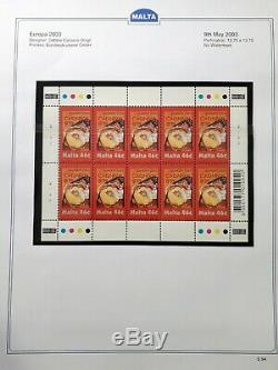 1991-2015 Collection Malte Album -sheetlets Miniatures Sheets Valeur Du 380+