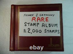 2.000 Rare Vintage Ancienne France & Allemagne Collection De Timbres Album Timbrebook2