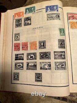 2 Album de timbres-poste modernes de 1935 chargé de timbres du monde entier et des États-Unis