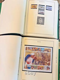 2 Albums de timbres-poste commémoratifs Scott de la Seconde Guerre mondiale 1989-1998 1 300 timbres internationaux MNH