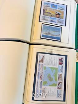 2 Albums de timbres-poste commémoratifs Scott de la Seconde Guerre mondiale 1989-1998 1 300 timbres internationaux MNH