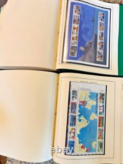 2 Albums de timbres-poste commémoratifs Scott de la Seconde Guerre mondiale 1989-1998 1 300 timbres internationaux MNH