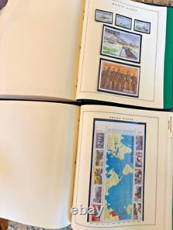 2 Albums de timbres-poste commémoratifs Scott de la Seconde Guerre mondiale 1989-1998 1 300 timbres internationaux MNH