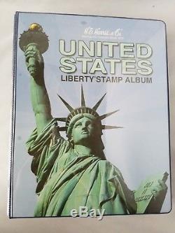 3 Albums De Timbres Des États-unis Collectible Harris Livres Collections Lot Air Mail