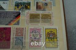 32 pages collections de timbres album lots Vintage Rare Classic Antique Authentique