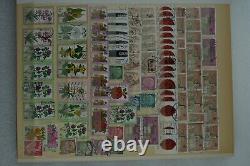 32 pages collections de timbres album lots Vintage Rare Classic Antique Authentique