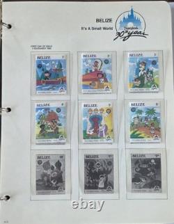 4 Albums de Timbres-poste Disney La Collection Le Monde de Disney Avec 238 Timbres