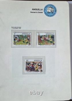 4 Albums de Timbres-poste Disney La Collection Le Monde de Disney Avec 238 Timbres