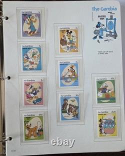 4 Albums de Timbres-poste Disney La Collection Le Monde de Disney Avec 238 Timbres