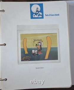 4 Albums de Timbres-poste Disney La Collection Le Monde de Disney Avec 238 Timbres