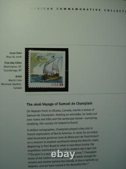 405 Timbres de la Monnaie des États-Unis NH dans l'Album des Timbres Commémoratifs de l'USPS de 2006 à 2009