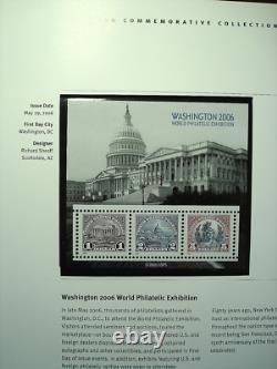405 Timbres de la Monnaie des États-Unis NH dans l'Album des Timbres Commémoratifs de l'USPS de 2006 à 2009