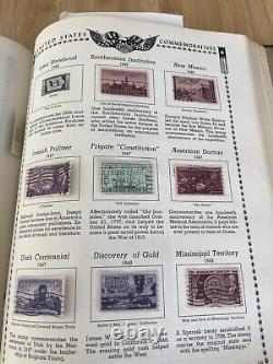 ALBUM DE TIMBRES AMÉRICAINS 1847-1967 AVEC 804 TIMBRES NEUFS ET OBLITÉRÉS EN CHARNIÈRE