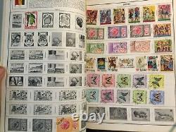 ALBUM DE TIMBRES HARRIS PAGES MONDIALES D-G avec DES CENTAINES de Timbres