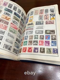 ALBUM DE TIMBRES MONDIAUX VINTAGE 1966 AMBASSADEUR CHARGÉ DE MILLIERS DE TIMBRES, HARRIS