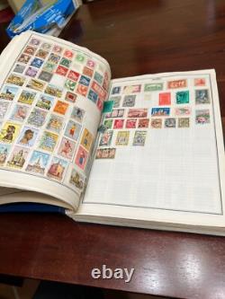 ALBUM DE TIMBRES MONDIAUX VINTAGE 1966 AMBASSADEUR CHARGÉ DE MILLIERS DE TIMBRES, HARRIS