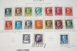 ALLEMAGNE PÉRIODE 1850-1950 COLLECTION DE PLUS DE 875 TIMBRES NEUFS ET OBLITÉRÉS ALBUM SCOTT